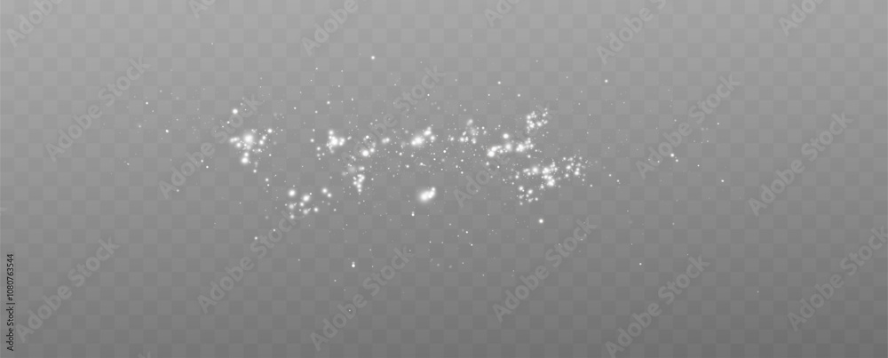 Aufkleber white light lights dust.christmas glowing light spark overlay.light effect with glitter particles. g