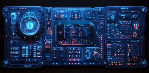 Obraz premium Concepts for future technology. Illustrations of tech text boxes.