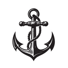 Ship anchor simple vector silhouette design black and white. Anchor logo, icon.