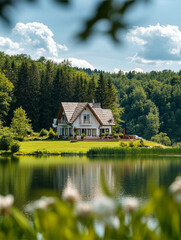 Obraz premium house on the lake