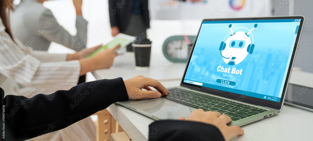 Poster chatbot software application for modish online business that automatically reply to customer questio