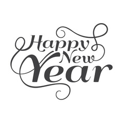 happy new year typography design