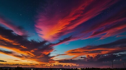 sunset in the mountains