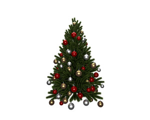 Christmas Pine tree on transparent alpha channel background for easy drag and drop use!