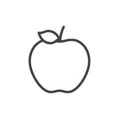 Apple icon Logo symbol outline set
