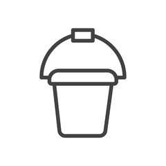 Basket icon Logo symbol outline set