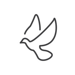 Bird icon Logo symbol outline set