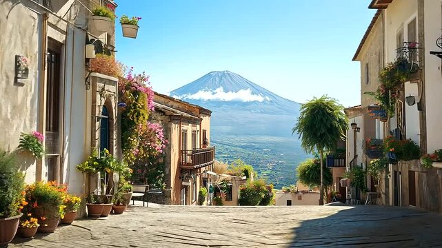 Scenic Sicily with Mt Etna Lush Landscapes and Architecture