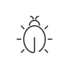Bug icon Logo symbol outline set