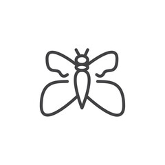 Butterfly icon Logo symbol outline set