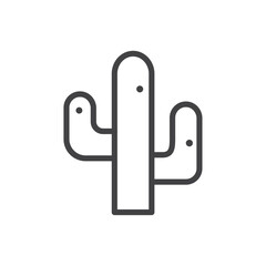 Cactus icon Logo symbol outline set