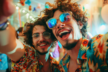 Masquerade celebrations in colorful costumes generative AI