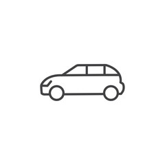 Car icon Logo symbol outline set
