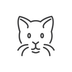 Cat icon Logo symbol outline set