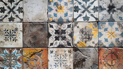 Patterned layout featuring tile texture backgrounds, adding interest and pattern to your content