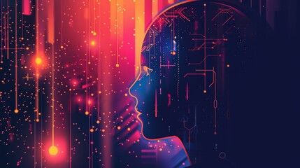 Futuristic Human Brain Concept for Technology and Innovation Generative AI