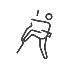 Climbing icon Logo symbol outline set