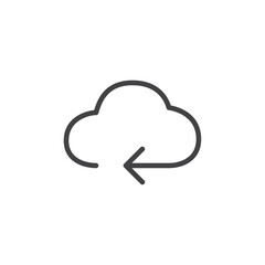 Cloud link icon Logo symbol outline set