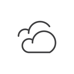 Cloudy icon Logo symbol outline set