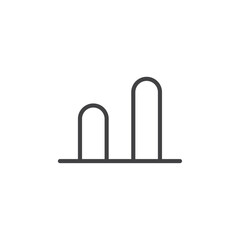 Column up icon Logo symbol outline set