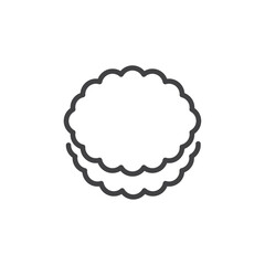Cookie icon Logo symbol outline set