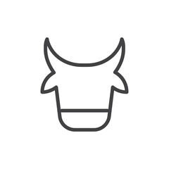 Cow icon Logo symbol outline set
