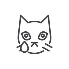 Crying face icon Logo symbol outline set