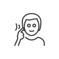 Deaf icon Logo symbol outline set