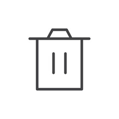 Delete icon Logo symbol outline set