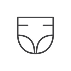 Diaper icon Logo symbol outline set