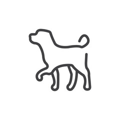 Dog icon Logo symbol outline set