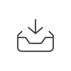 Download inbox icon Logo symbol outline set