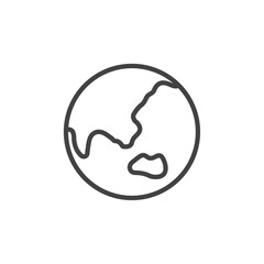 Earth icon Logo symbol outline set