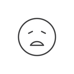 Exhausted face icon Logo symbol outline set