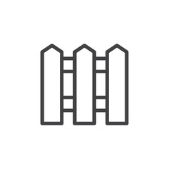 Fence icon Logo symbol outline set