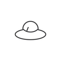 Hat icon Logo symbol outline set