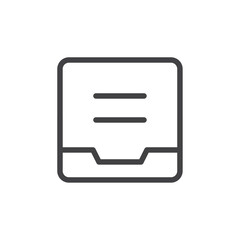 Fototapeta premium Inbox icon Logo symbol outline set