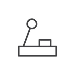 Joystick icon Logo symbol outline set