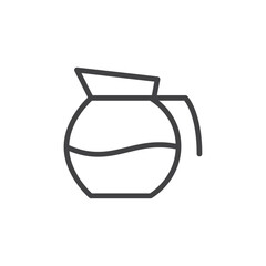 Jug icon Logo symbol outline set