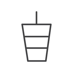 Obraz premium Juice icon Logo symbol outline set