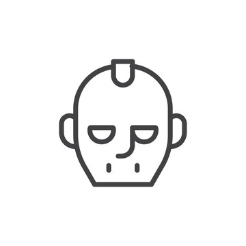 recommend clip art: Jason mask icon Logo symbol outline set