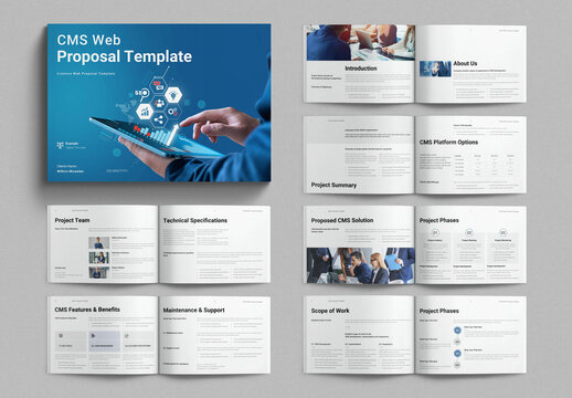 CMS Web Proposal Template Design Layout Landscape