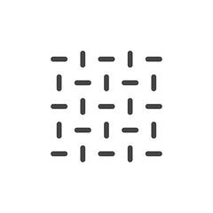 Lattice pattern icon Logo symbol outline set