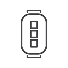 Lantern icon Logo symbol outline set