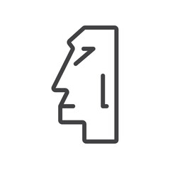 Moai icon Logo symbol outline set