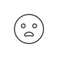 Open mouth face icon Logo symbol outline set