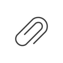 Paperclip icon Logo symbol outline set