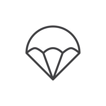recommend clip art: Parachute icon Logo symbol outline set