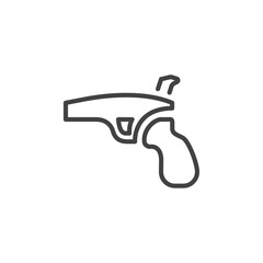 Pistol icon Logo symbol outline set