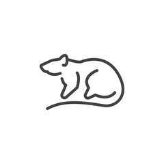 Rat icon Logo symbol outline set